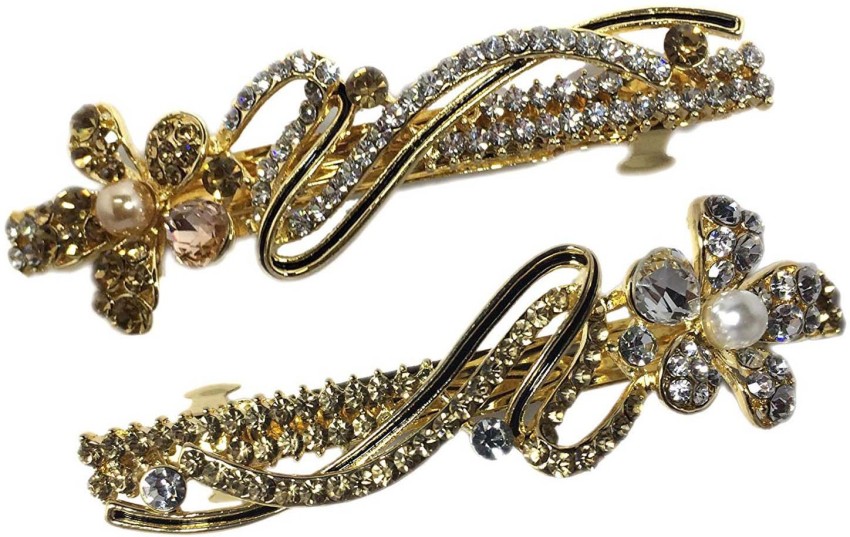 AccessHer Designer studded back clip hair accessories for Women Hair Clip  Price in India  Buy AccessHer Designer studded back clip hair accessories  for Women Hair Clip online at Flipkartcom