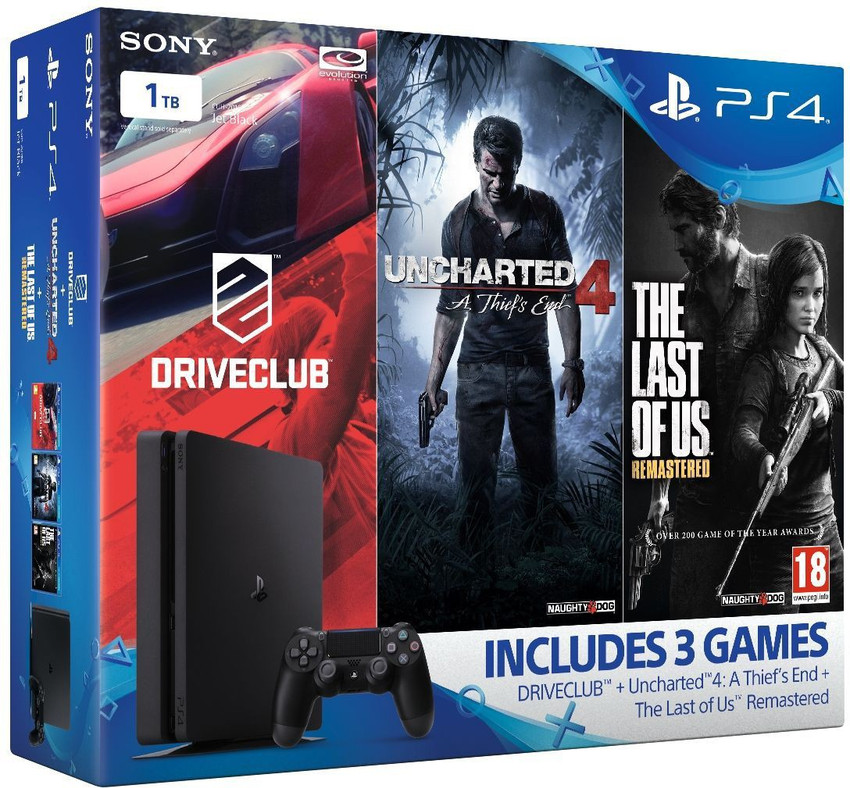 Consola PS4 Slim + Uncharted 4 (1 TB)