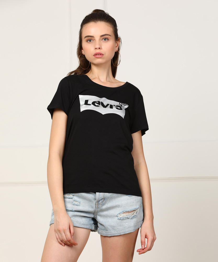 ladies black levi t shirt