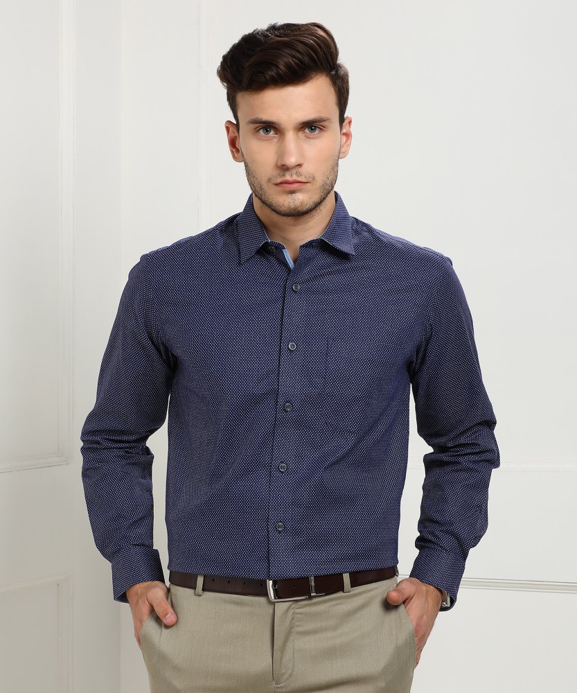 Buy Louis Philippe Men Regular fit Formal Shirt - Blue Online at Low Prices  in India 
