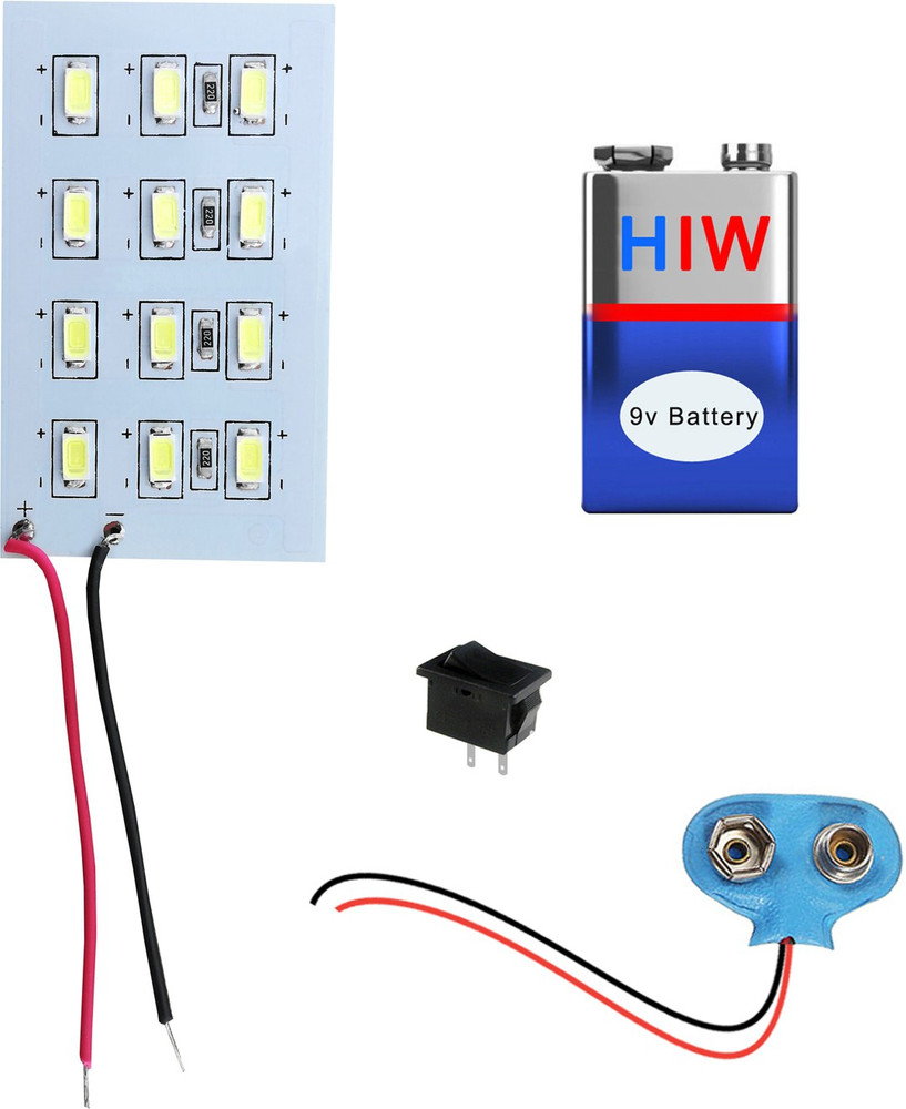 How To Connect Switch With LED, 9v Battery DIY Switch Light