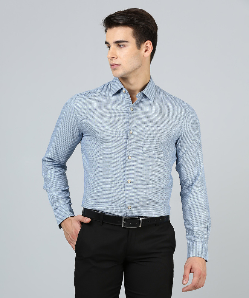 PETER ENGLAND Men Printed Casual Blue 