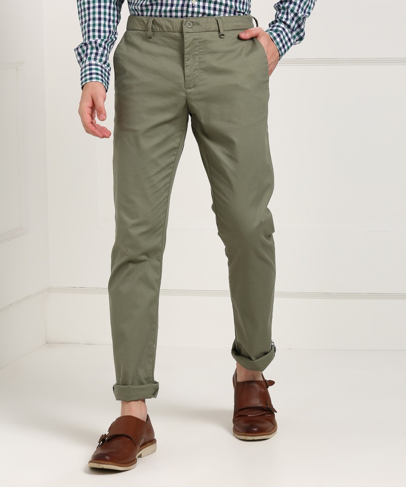 Blackberrys Casual Trousers  Buy Blackberrys Clay Casual Solid In Olive  B91 Fit Trouser Online  Nykaa Fashion
