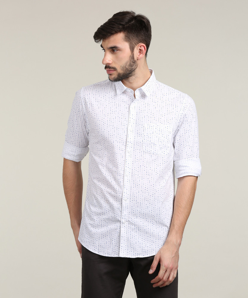 PETER ENGLAND Men Printed Casual White 