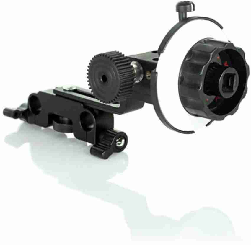 FILMCITY Follow Focus with Hard Stops Flexible Gear Belt Speed Crank for 15  mm rod Camera DSLR Shoulder Mount Rig (HS-2)