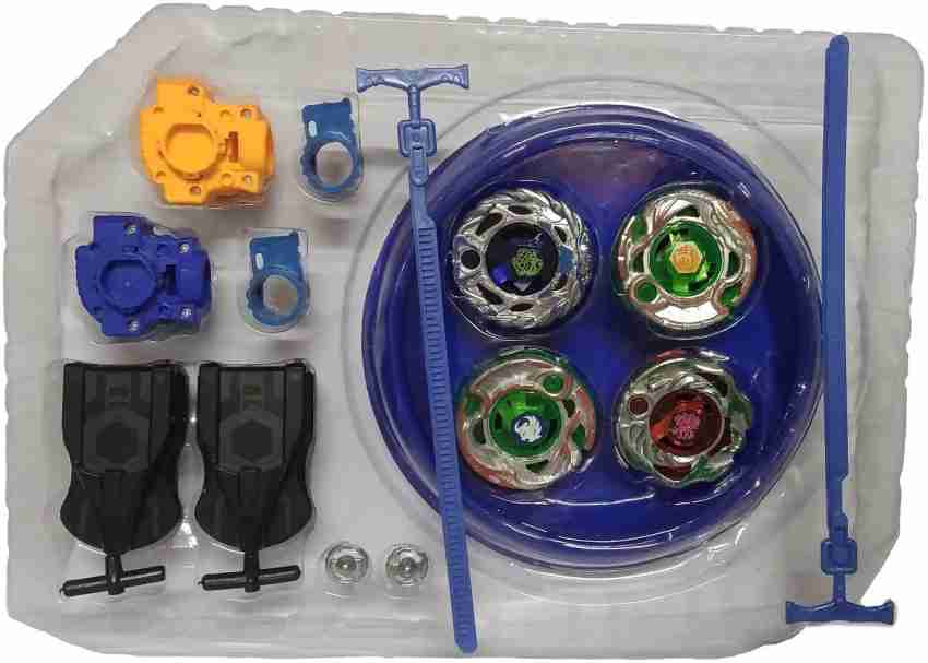 Beyblade Combo 4 Packs w/ Free Launcher Metal Fusion Metal Masters Metal  Fury