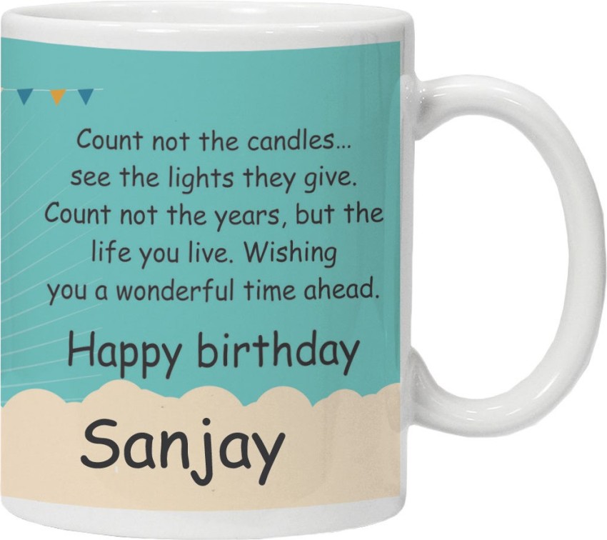 Happy Birthday GIF for Sanjay with Birthday Cake and Lit Candles — Download  on Funimada.com