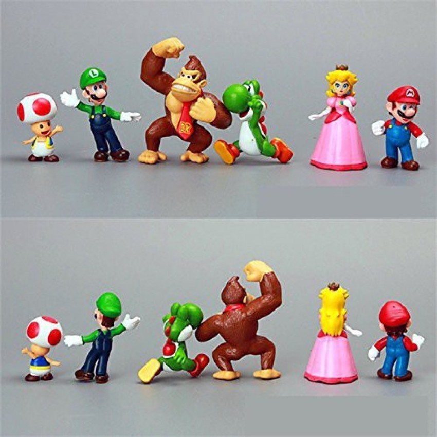 8 Pcs Super Mario Luigi Yoshi Toad Princesa Wario Dk Goomba - Super Size  Figure Collection - Colecionáveis - Magazine Luiza