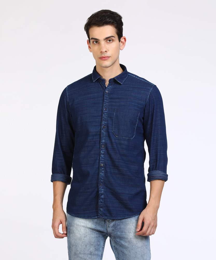 Buy LAWMAN PG3 Men Self Design Casual 