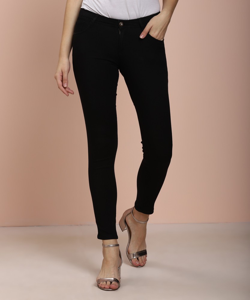 Welcome to Brand Bazaar  Wills Lifestyle Women Black Solid Casual Trousers