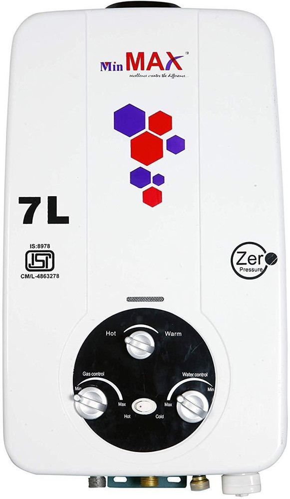 MinMAX 7 L Gas Water Geyser (INSE, White) Price in India - Buy MinMAX 7 L  Gas Water Geyser (INSE, White) online at Flipkart.com