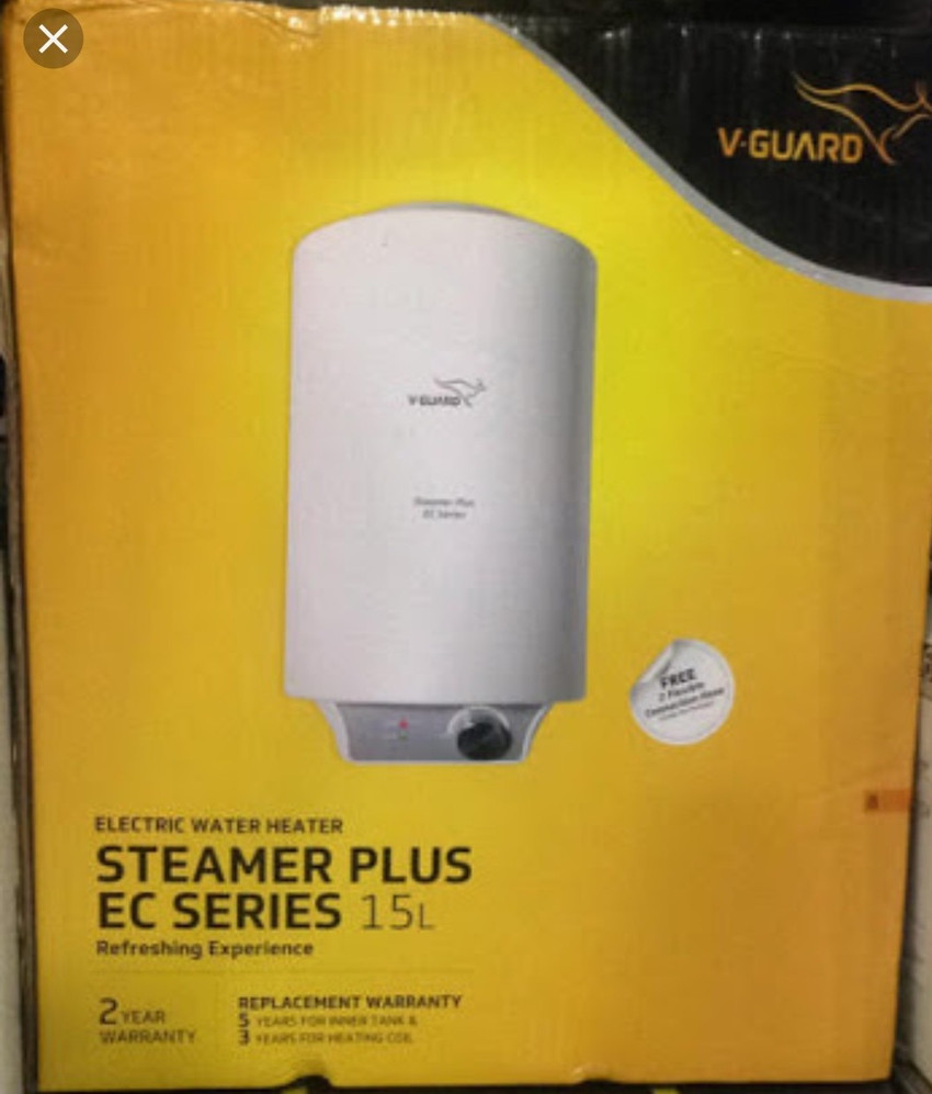 V-Guard 15 L Storage Water Geyser (Steamer plus Ec series, Grey white)  Price in India - Buy V-Guard 15 L Storage Water Geyser (Steamer plus Ec  series, Grey white) online at Flipkart.com