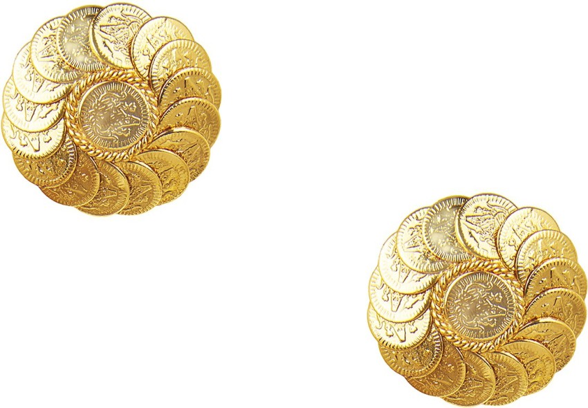 Buy CKC 22k Gold Lakshmi Coin Earrings for Women Online At Best Price   Tata CLiQ