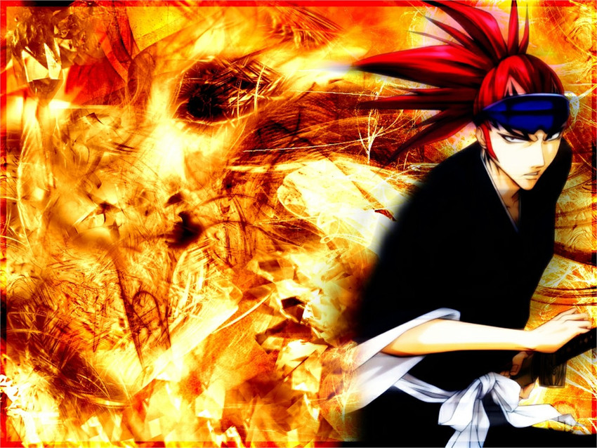 Anime Bleach Renji Abarai Fan Art HD Wall Poster, 300 GSM Printed Poster