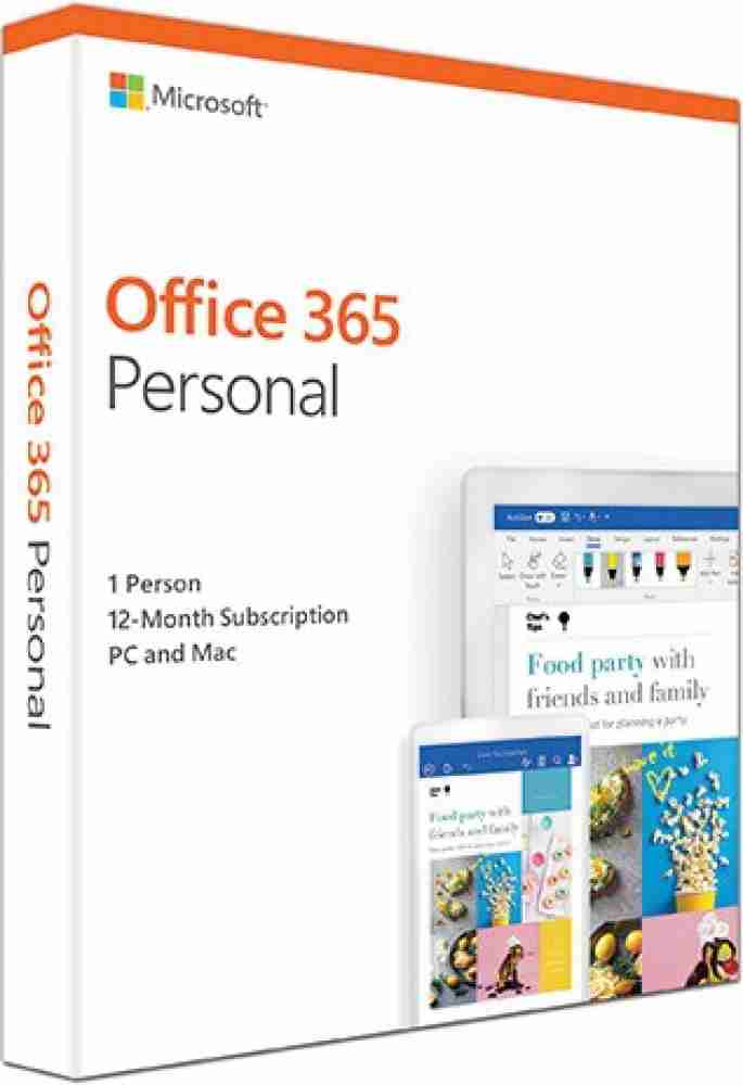MICROSOFT Office 365 Personal 1 user 1 year - MICROSOFT : Flipkart.com