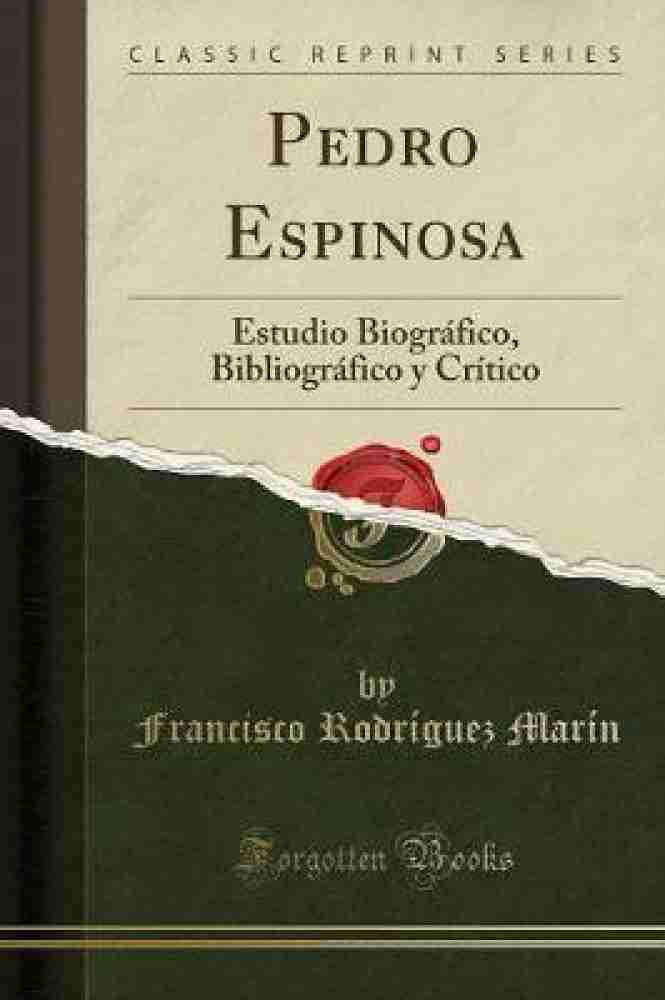  Pedro Espinosa: books, biography, latest update