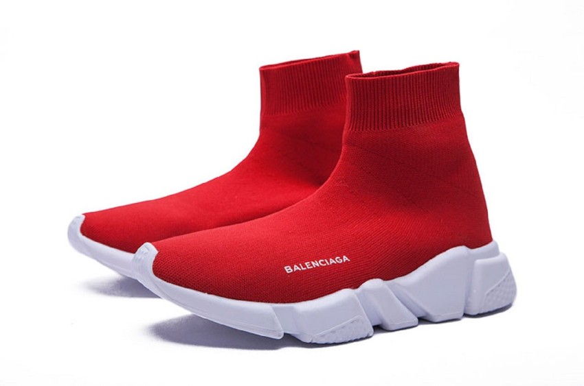 Balenciaga Red MeshLeather and Suede Race Runner Low Top Sneakers Size 38  Balenciaga  TLC