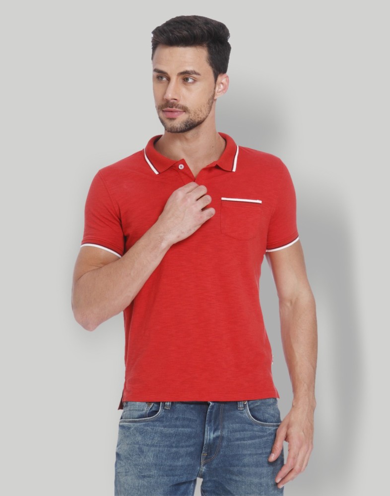 JACK & JONES Solid Men Polo Neck Pink T-Shirt - Buy JACK & JONES Solid Men  Polo Neck Pink T-Shirt Online at Best Prices in India