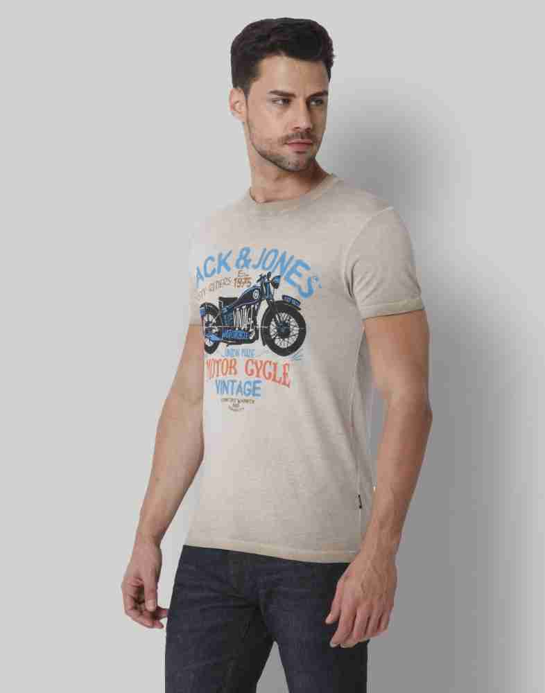 biograf dygtige Inspirere JACK & JONES Printed Men Round Neck Brown T-Shirt - Buy Khaki JACK & JONES  Printed Men Round Neck Brown T-Shirt Online at Best Prices in India |  Flipkart.com