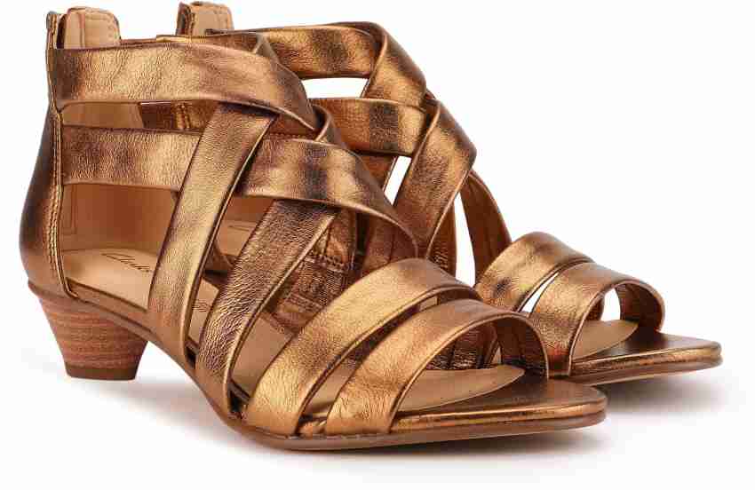 CLARKS Mena Silk Bronze Metallic Women Brown Heels Buy Brown Color CLARKS Mena Silk Metallic Women Brown Heels Online at Best Price - Shop Online for Footwears India | Flipkart.com