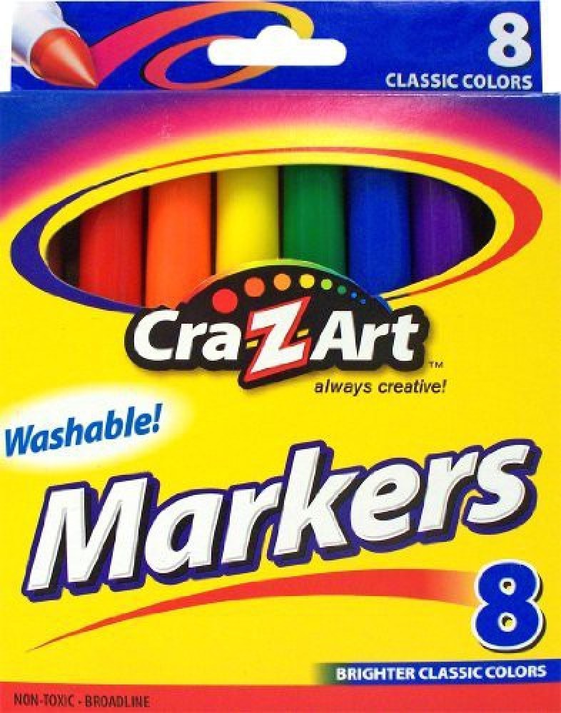 Cra-Z-Art Kids Washable Markers Non Toxic Broadline, 20 Count