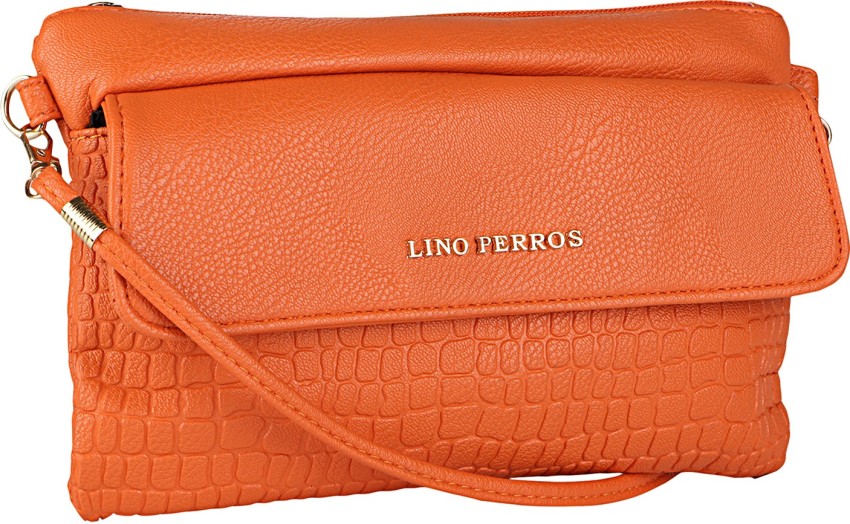 Lino Perro Tan Colored Sling bag (Orange) : : Fashion