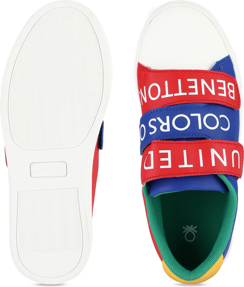 United colors of benetton outlet sliders with velcro closure