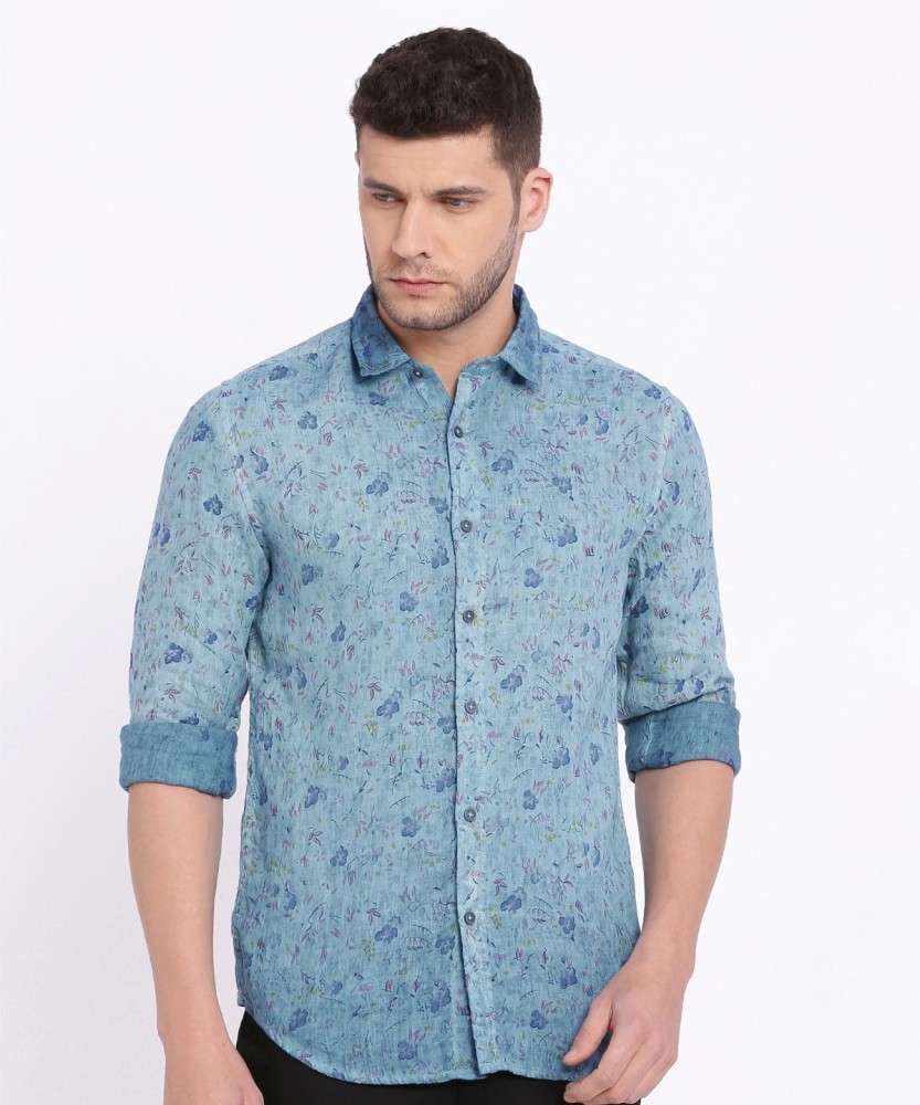 JACK & JONES Men Printed Casual Blue Shirt - Buy JACK & JONES Men Printed  Casual Blue Shirt Online at Best Prices in India