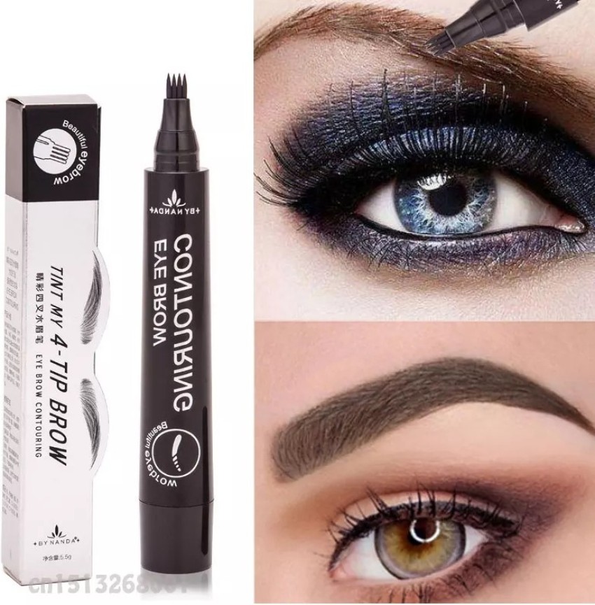 Buy Tattoo Eyebrow Pen With Four Tips LongLasting Waterproof Brow Gel And  Tint Dye Cream For Eyes Makeup  Eyeliner Pencil With A MicroFork Tip  Creates Natural Looking Brows Effortlessly Chestnut Online