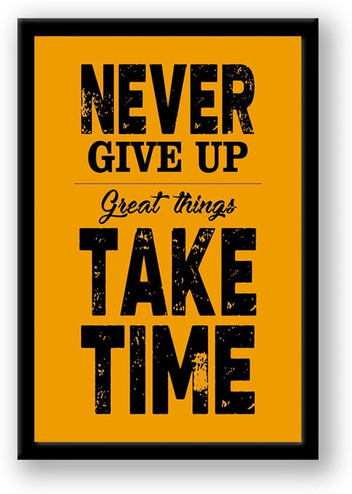 Never Give Up Motivational Art Print