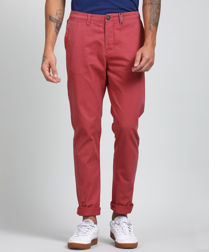 Ambassador Red Flat Front Trousers  Lowes Menswear