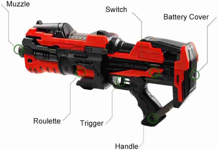 NERF gun Sniper red with 20 Foam darts & target practice