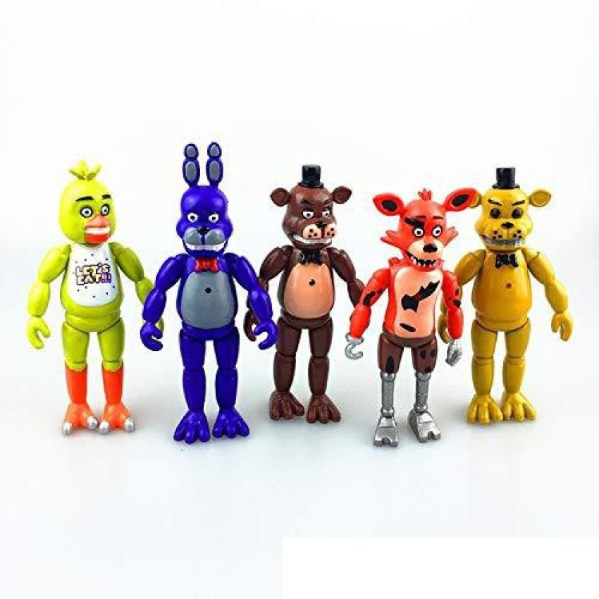 Genrc Action & Toy Figures 5Pcs Set 5 5'' 14Cm Fnaf Five Nights At Freddy'S  Figure Bonnie Foxy Freddy Fazbear Doll Led Light Pvc Actio - Action & Toy  Figures 5Pcs Set