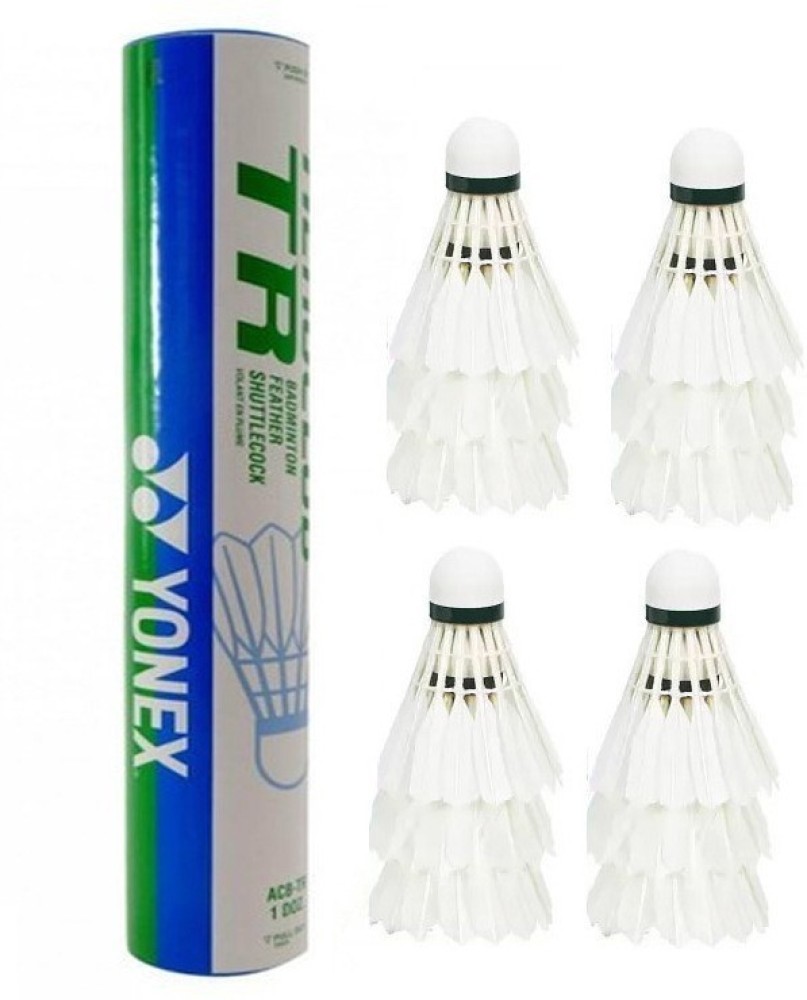YONEX TR ( Pack of 12 Shuttle ) Feather Shuttle - White - Buy YONEX TR ( Pack of 12 Shuttle ) Feather Shuttle - White Online at Best Prices in India 