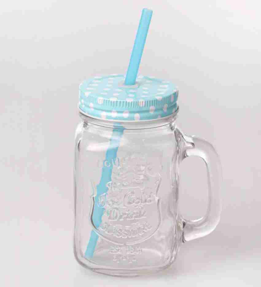 Mason Jar Mugs with Handles & Lids Straws Glasses Drinking Jars Coffee Cups  Gift