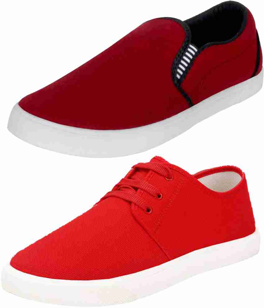 World Wear Footwear Combo-(2)-1058-1077 Slip On Sneakers For Men ...