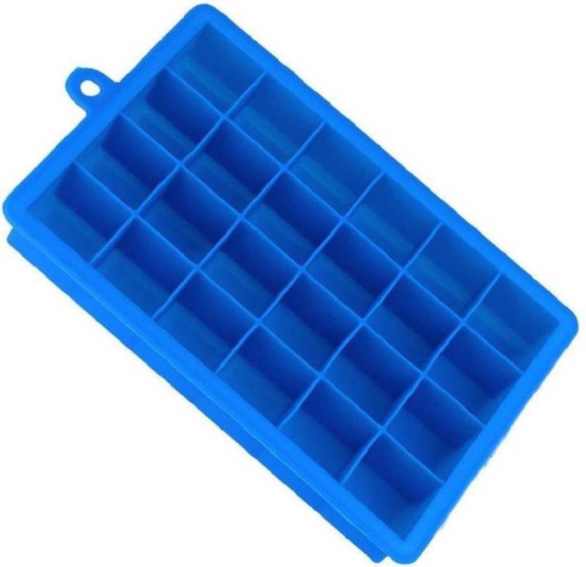 4 Pack Silicone Ice Cube Trays With Lid BPA Free 56-Ice Cubes Molds Orange