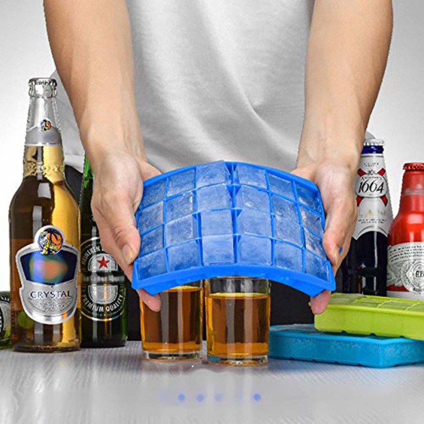 Ice Cube Tray With Lid Silicone Freezer Chocolate Jelly Mould Honeycomb  Shape