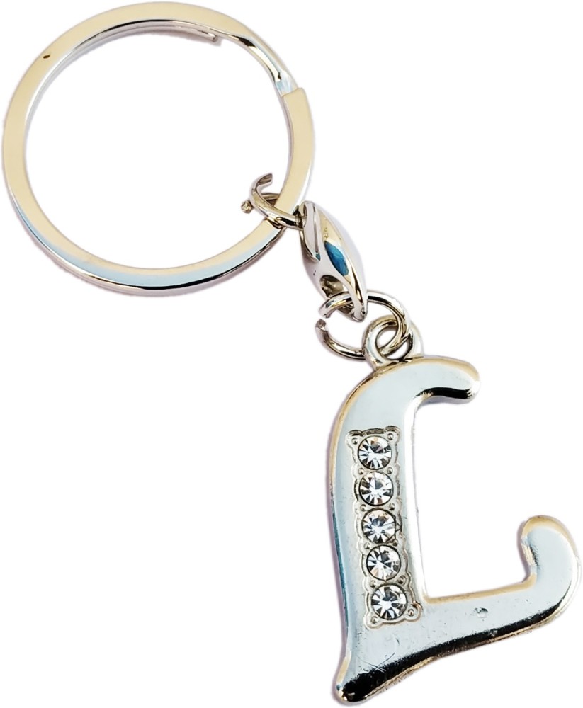 KTB Creations L Alphabet Keychain Metal L Letter L Word Logo Key ...