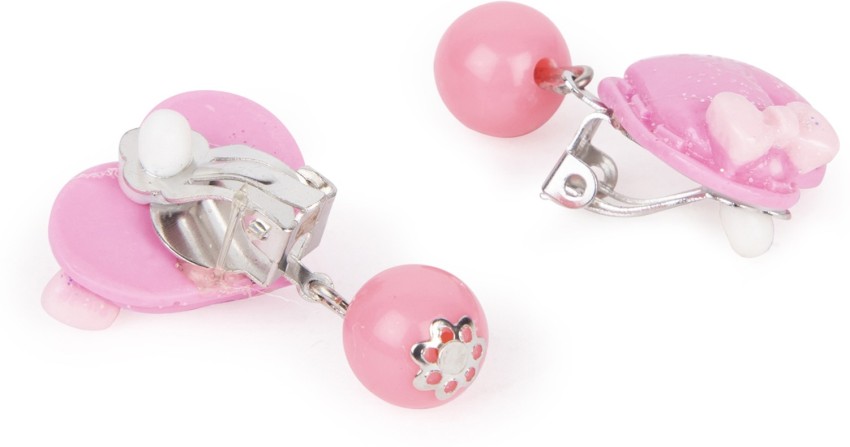 Anokhi Ada Light Pink Heart Shaped Small Plastic Stud Earrings for Gir   Anokhiadacom