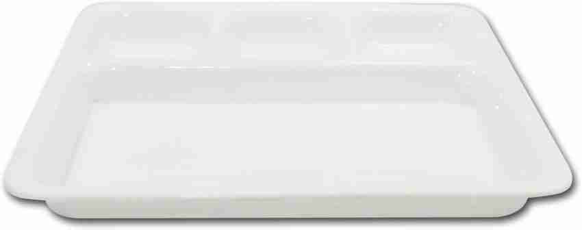 White 10 Compartment Plate -  - Virgin Plastic Thalis