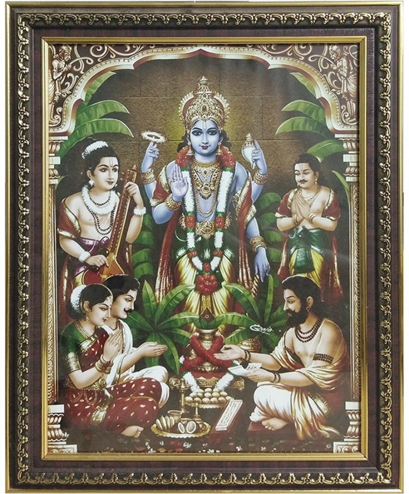 Puja N Pujari Lord Satyanarayana Swamy Photo Frame/Satyanarayana ...