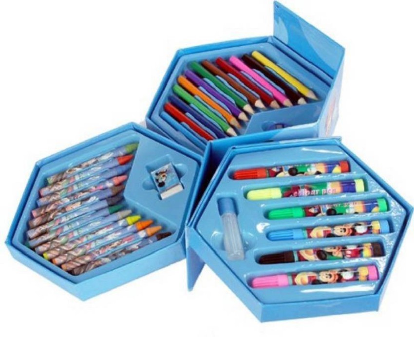Parteet Colors Box Color Pencil,Crayons, Water Color, Sketch Pens Set of 46  Pieces (Color & Design for Kids)(Pack of 1)