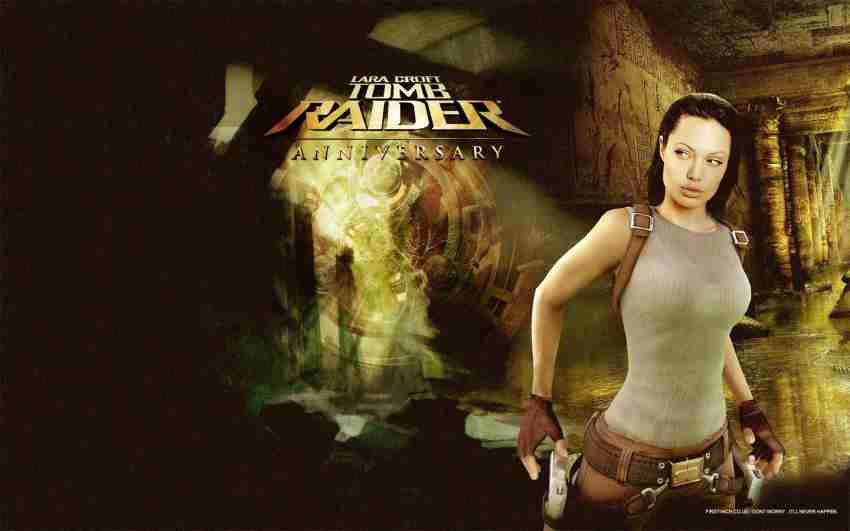 Clássico ação aventura filme lara croft tomb raider família arte da parede  decoração poster presente angelina jolie estrelado material de lona