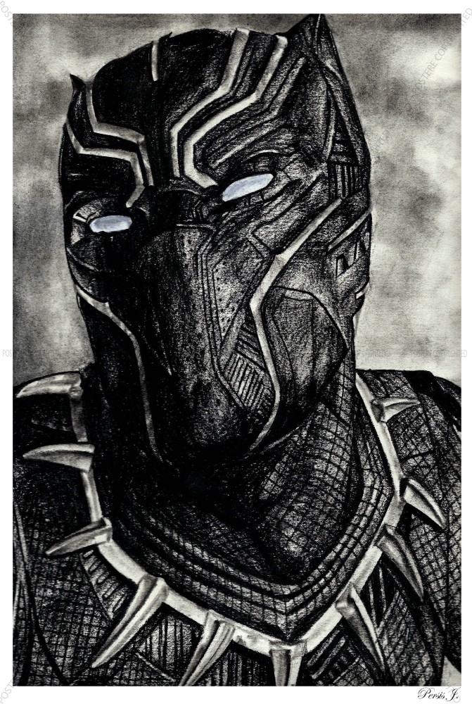 Buy Original Black Panther Drawing Online in India  Etsy