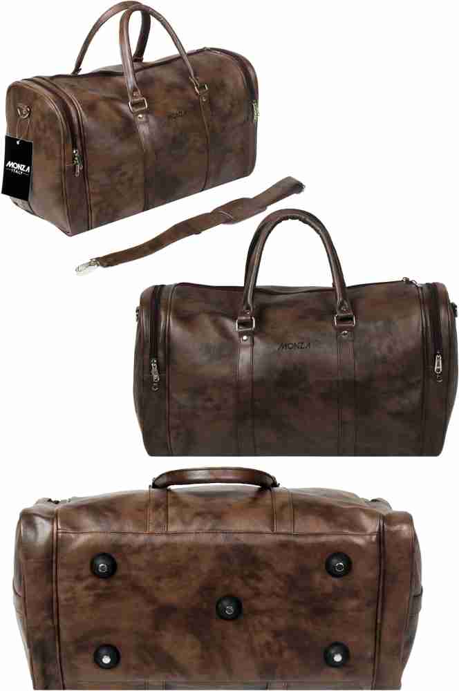 Buy Flyit Duffle Bag PU Leather for Unisex Travel Duffle Bag, Gym Bag, Yoga  Bag Water Proof (30 Litter-Brown Duffle Bag) at
