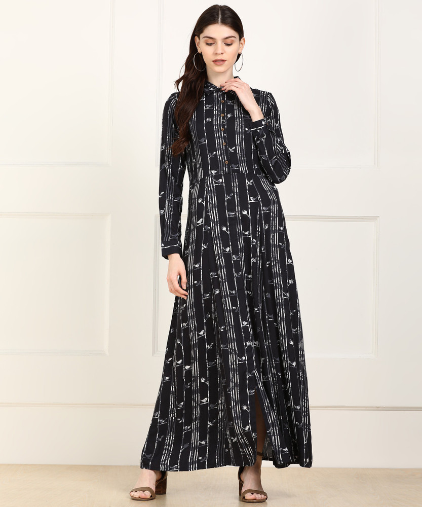 Global desi black maxi dress Clearance