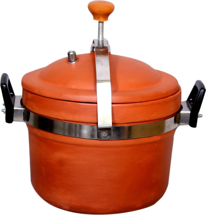 Mitti) Clay Pressure Cooker with Glass Lid (3 Litres)