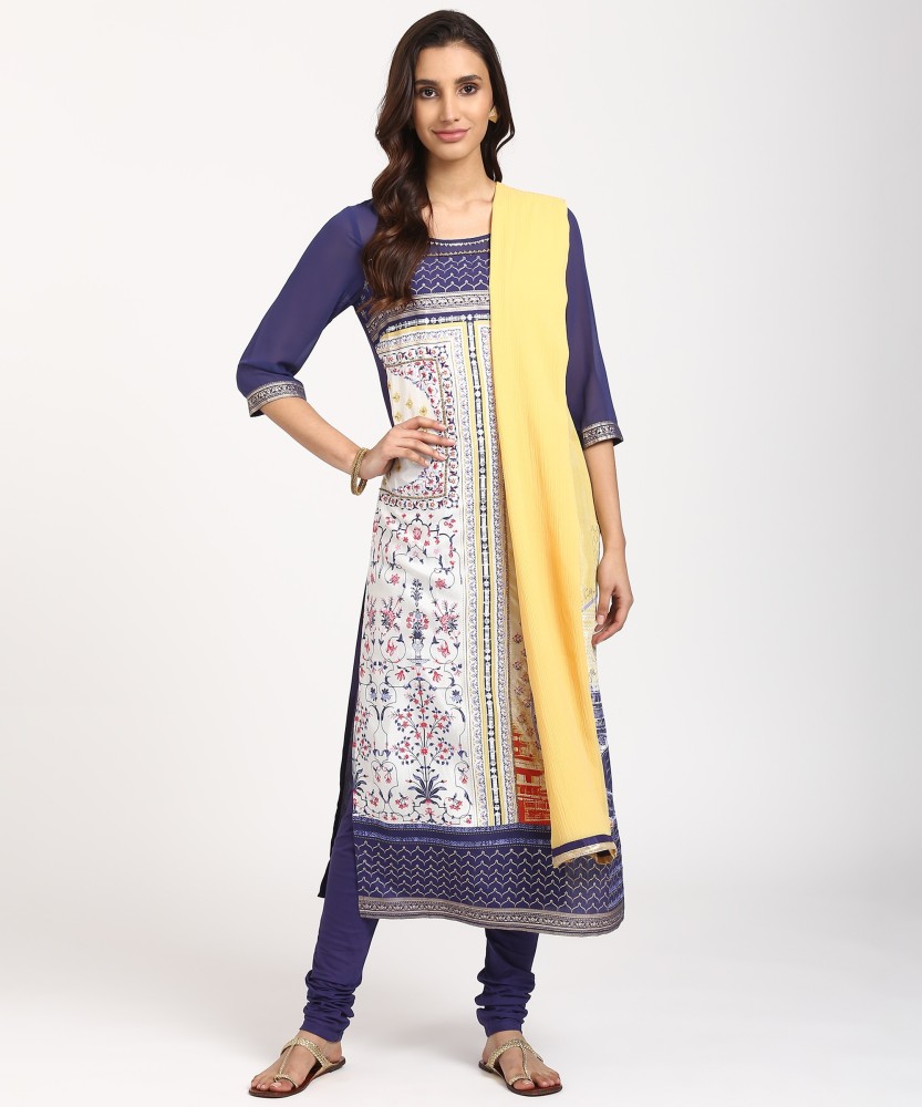 Golden churidar clearance and dupatta set