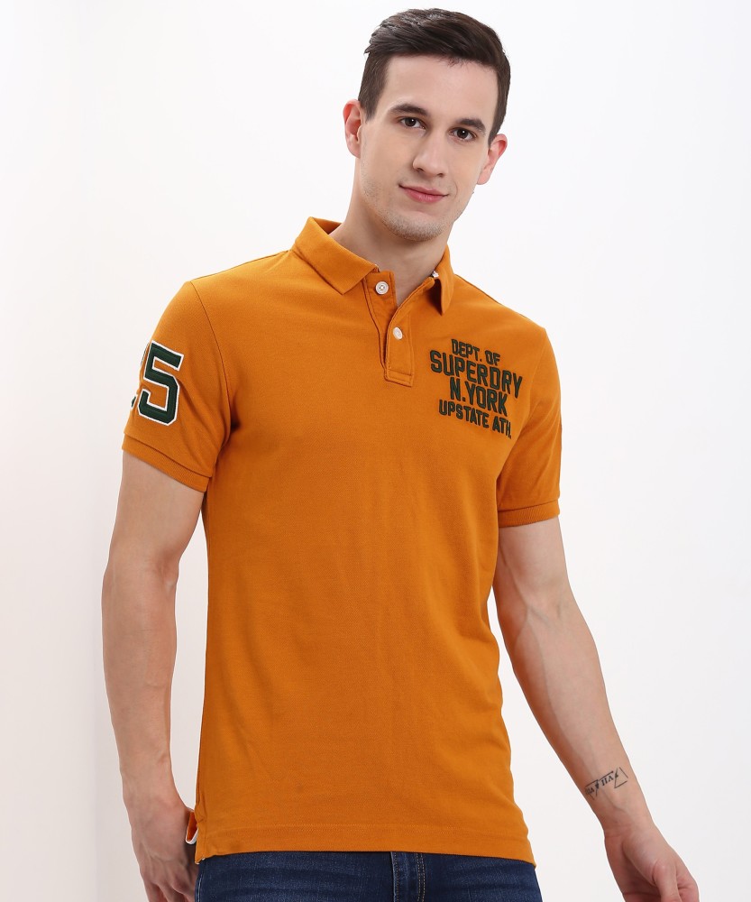 Superdry Solid Men Polo Neck Yellow T-Shirt - Buy Solid Men Neck Online at Best Prices in India | Flipkart.com